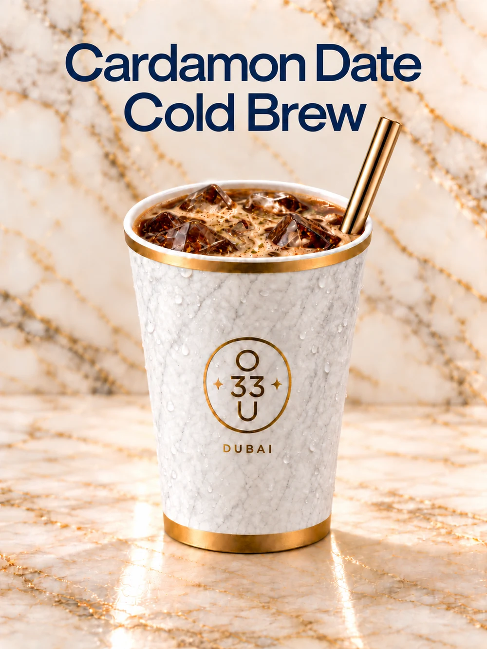 Cardamom Date Cold Brew signature drink from O33U