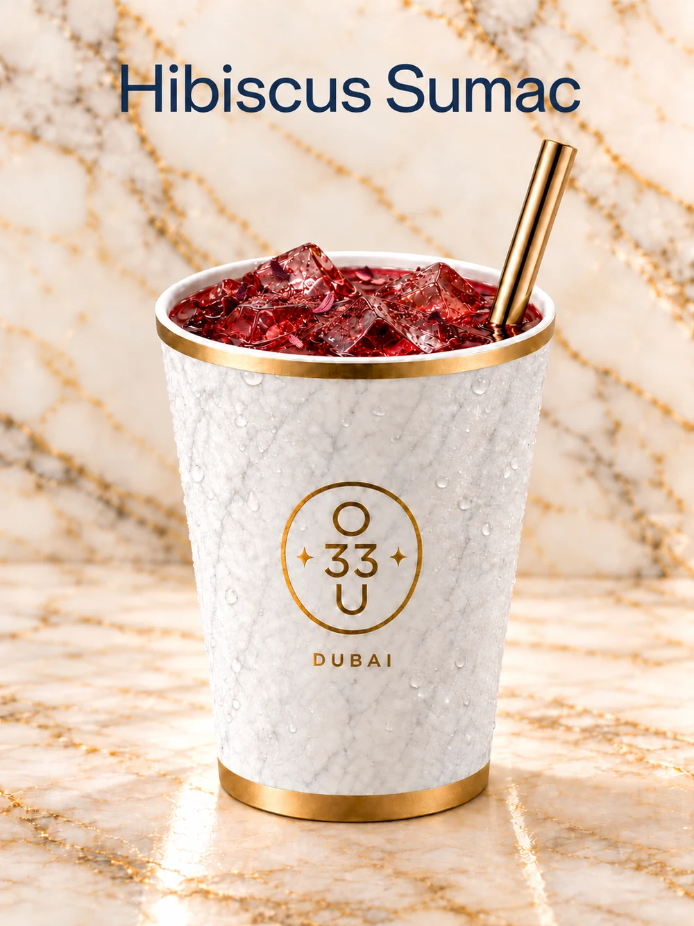Sumac Karkadeh signature drink from O33U